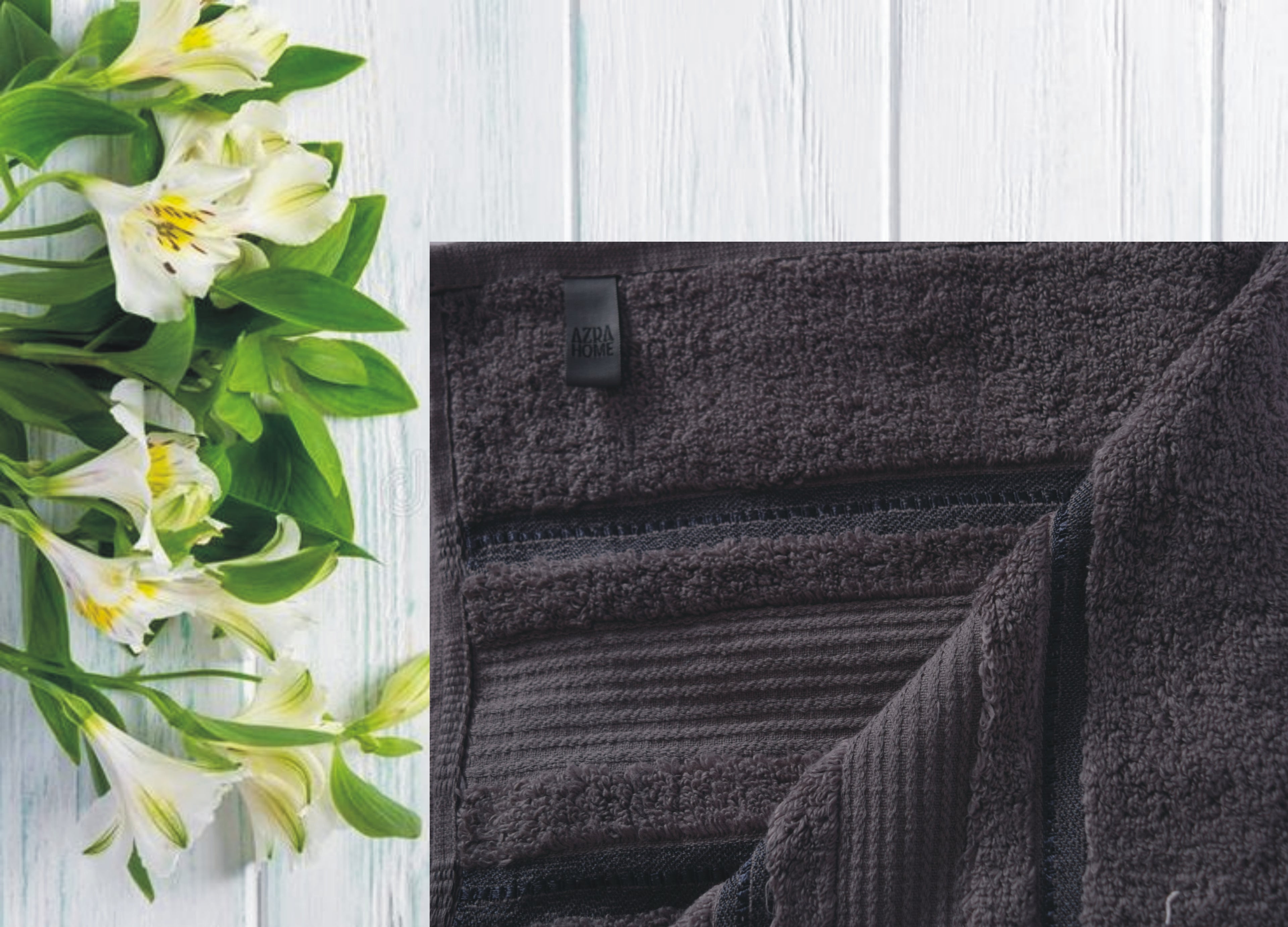 LUXURY 100% COTTON PROFESSIONAL BLACK ZERO TWIST TOWEL