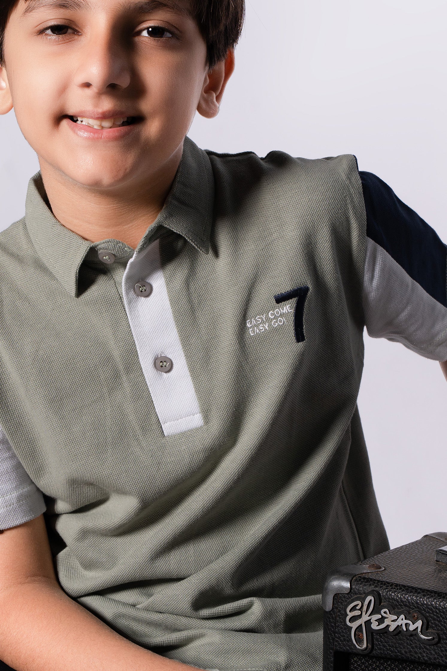BOY'S COLOR BLOCK POLO SHIRT