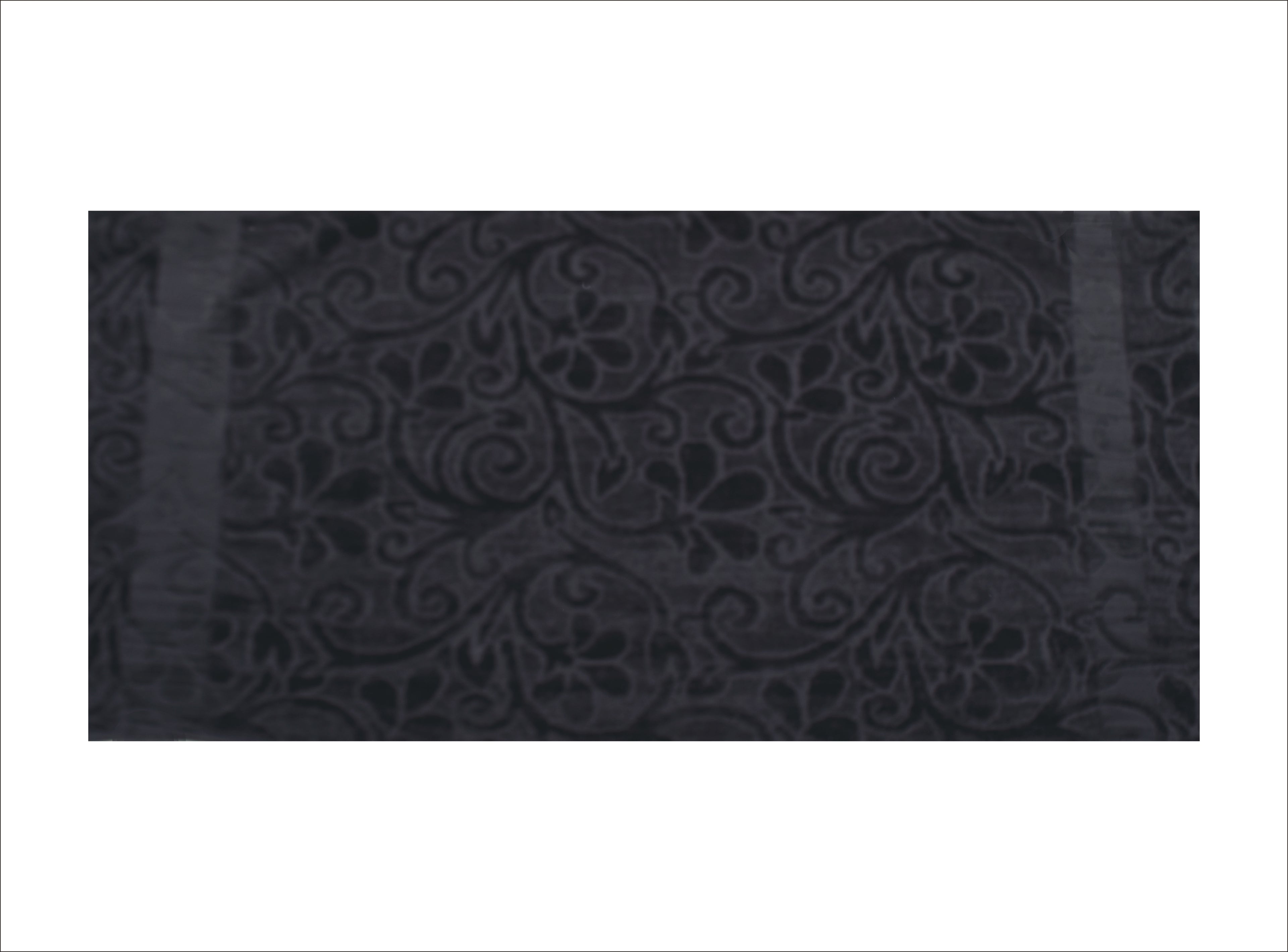 BLACK AL OVER FLOWER TOWEL