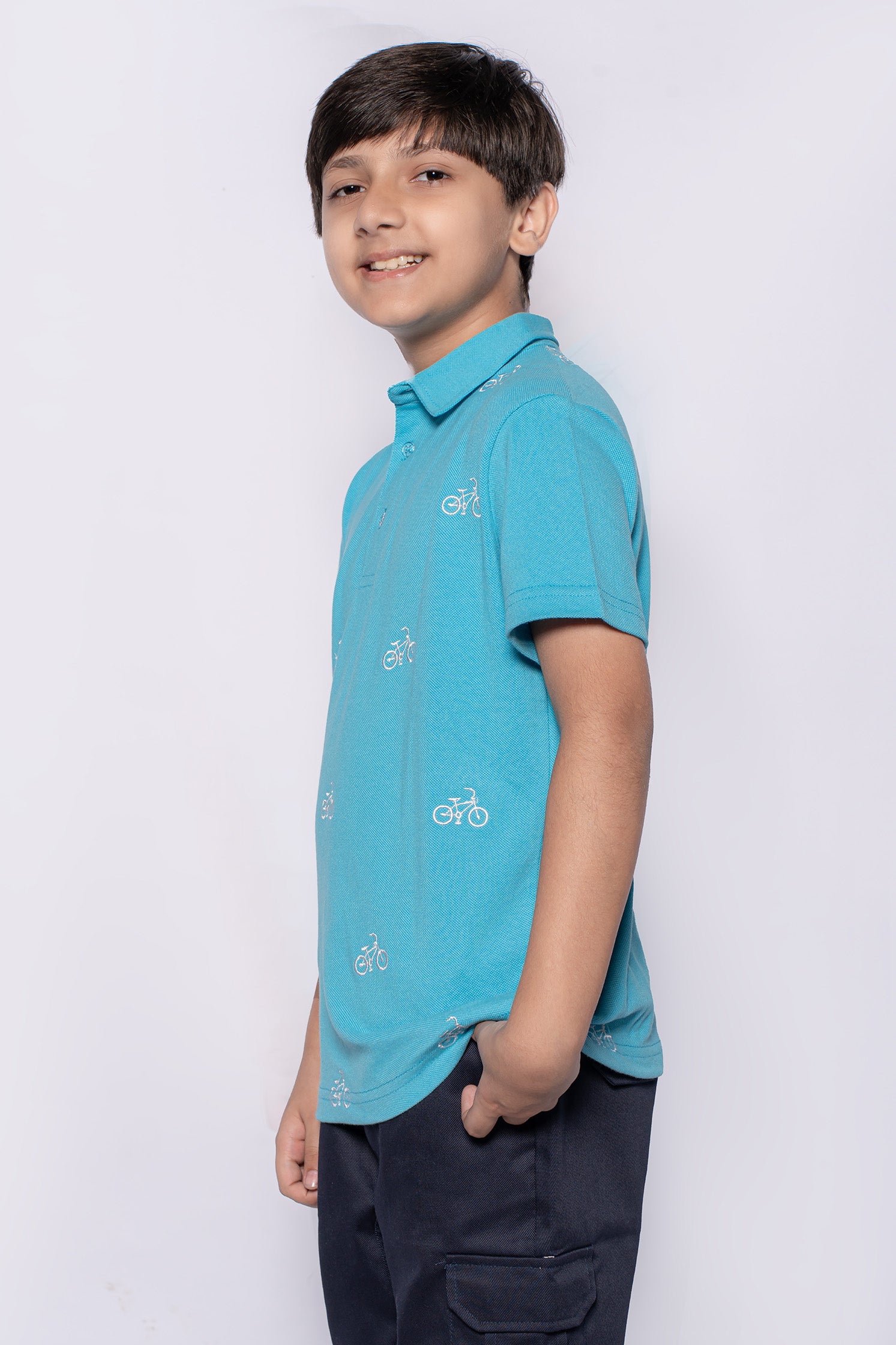 BOY'S CEIL BLUE POLO SHIRT