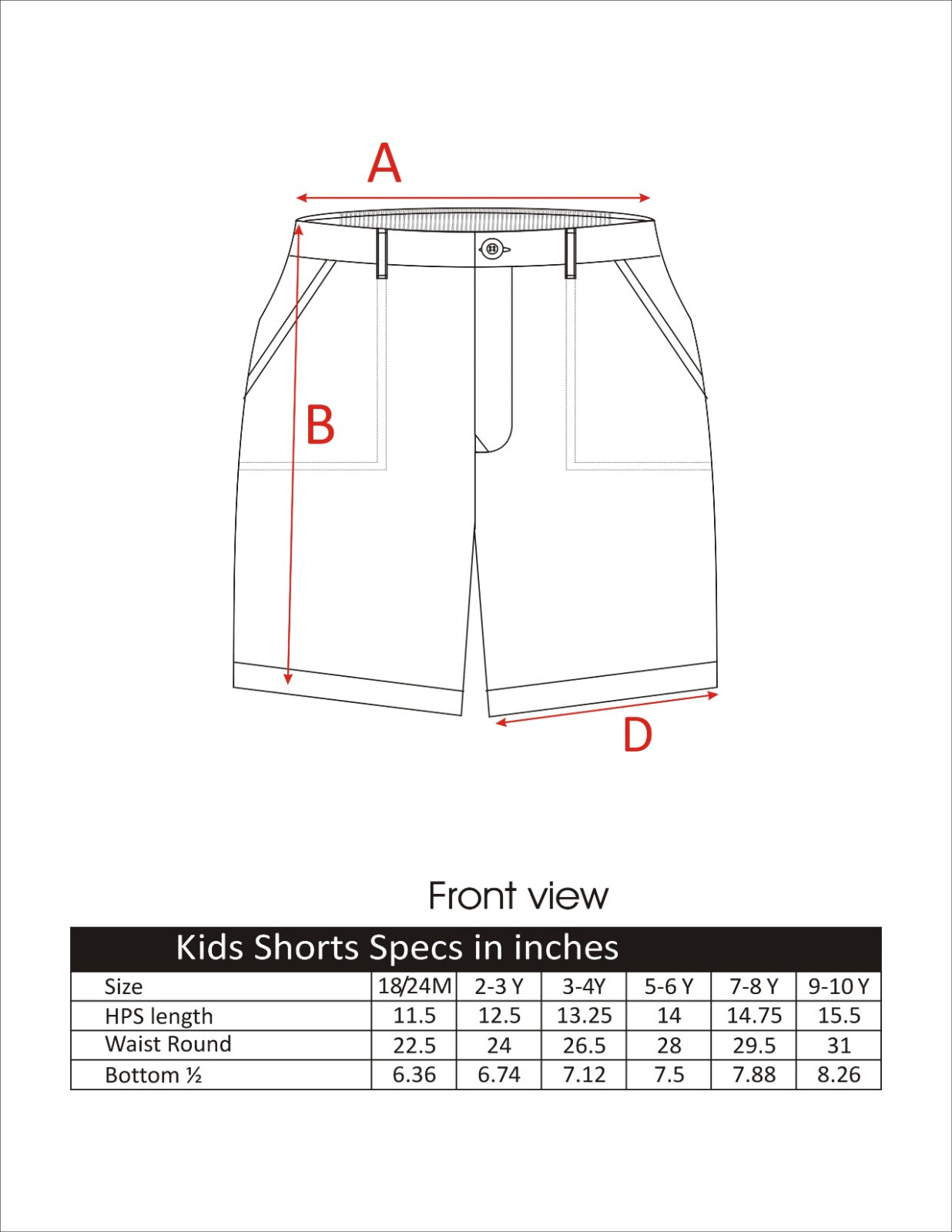 KID'S TWILL SHORT CHECK