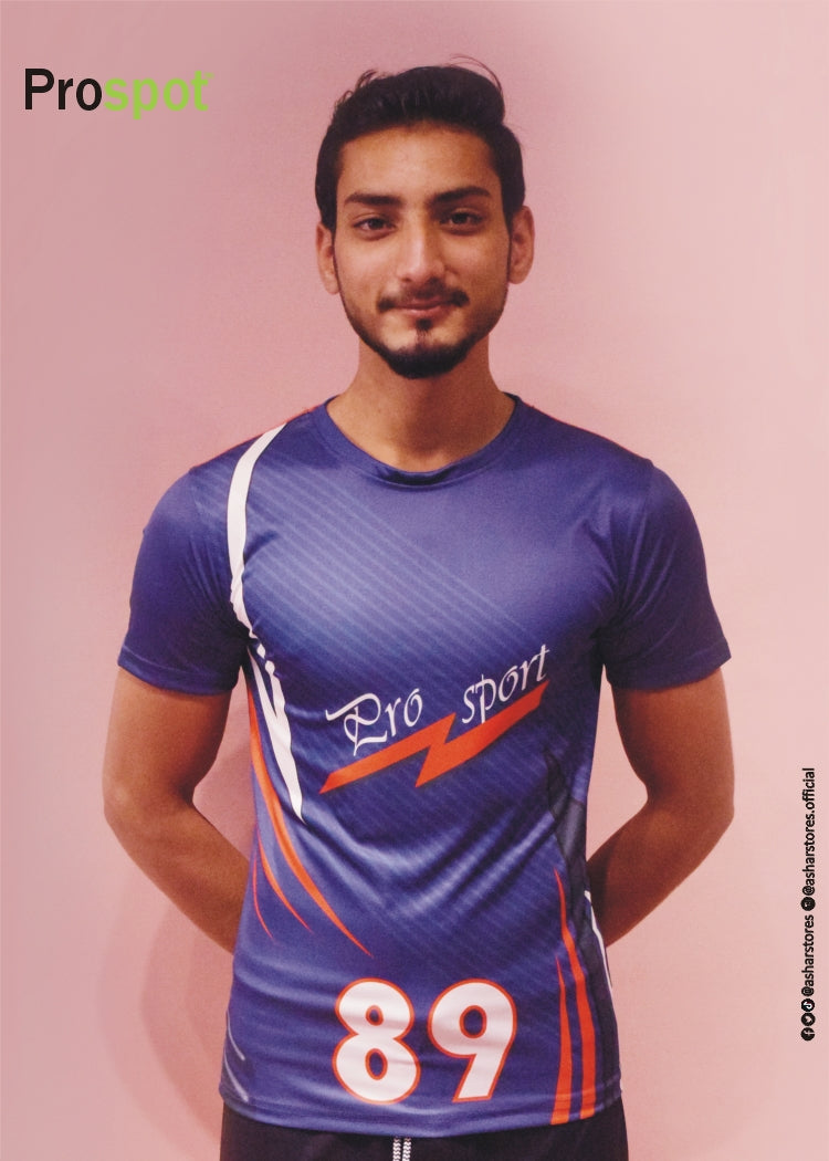 ESTATE BLUE SUBLIMATION PRINT SPORTS T-SHIRT