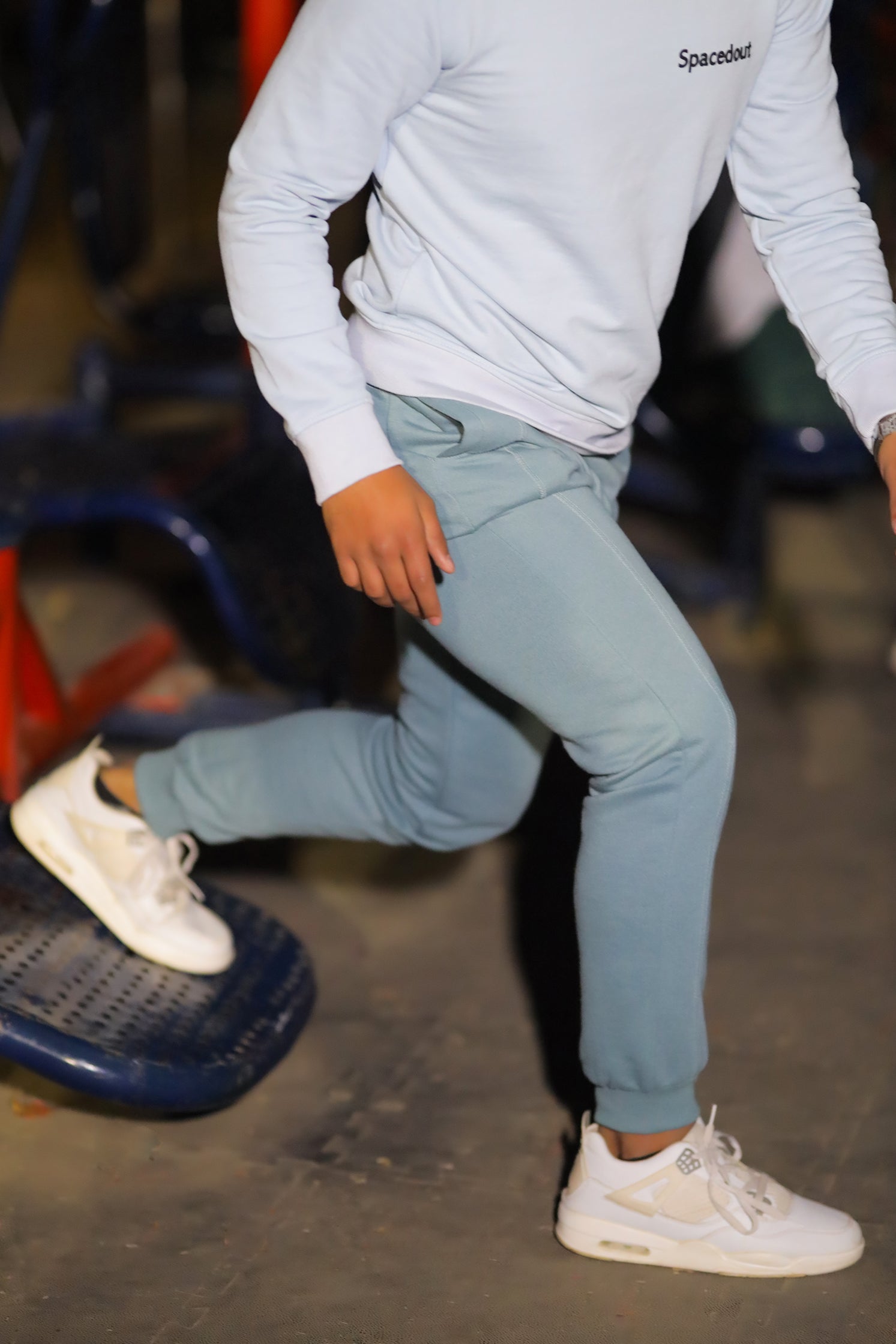 MEN'S TROUSER MAZE BLUE WITH SPACEOUT EMB