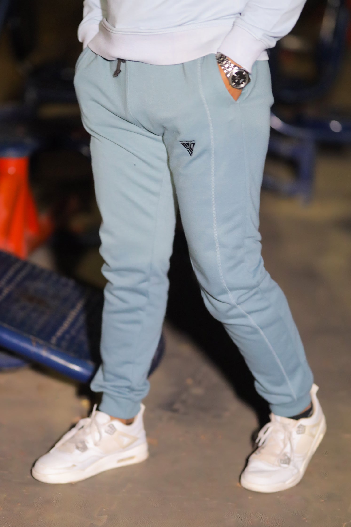 MEN'S TROUSER MAZE BLUE WITH SPACEOUT EMB