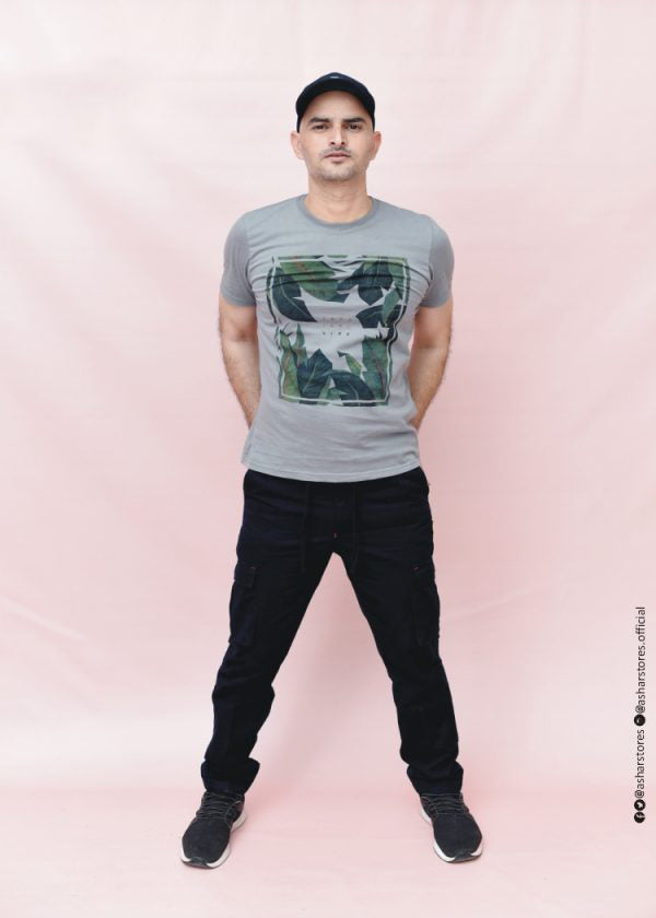 MEN'S T-SHIRT PRINTED LEAF PRINT
