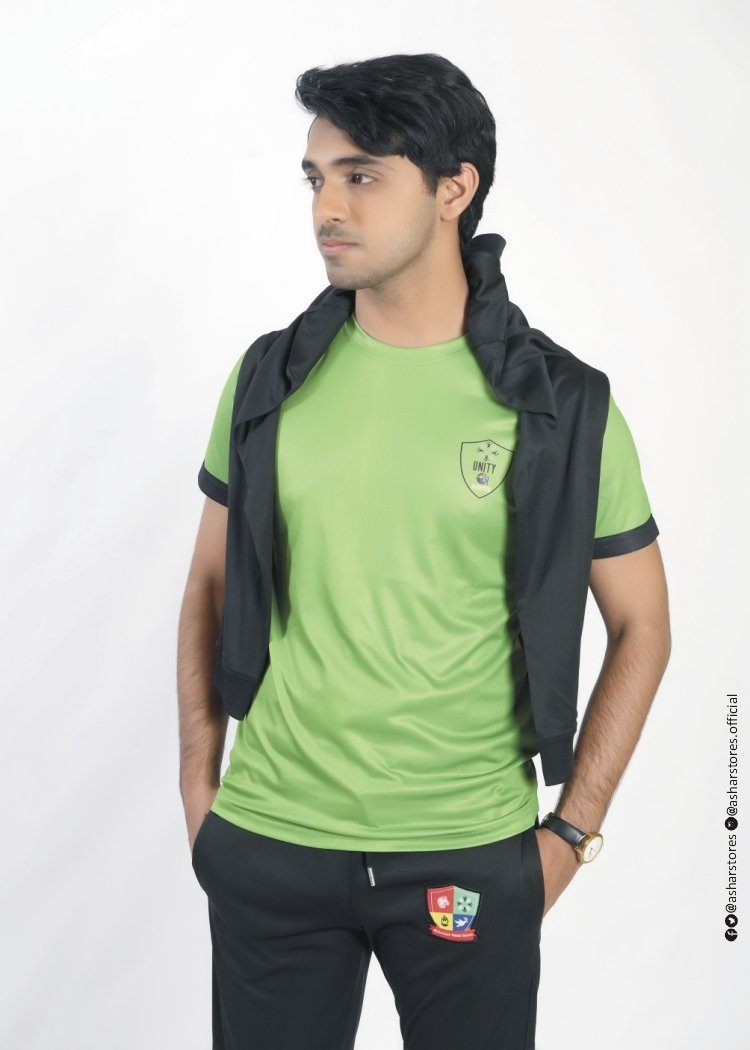 SPORTS T SHIRT GREEN/BLACK ASHARSTORES.COM