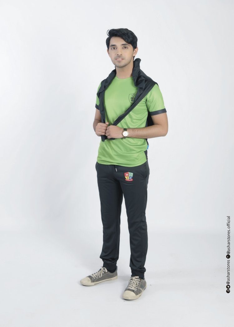 SPORTS T SHIRT GREEN/BLACK ASHARSTORES.COM