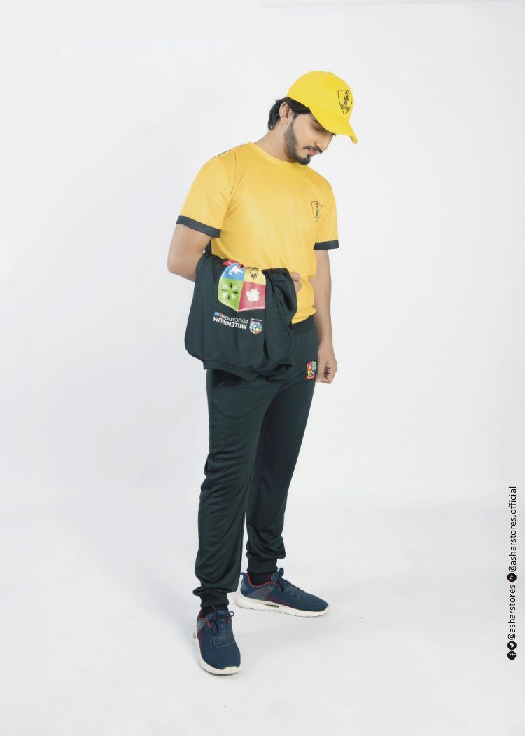 SPORTS T SHIRT YELLOW/BLACK ASHARSTORES.COM