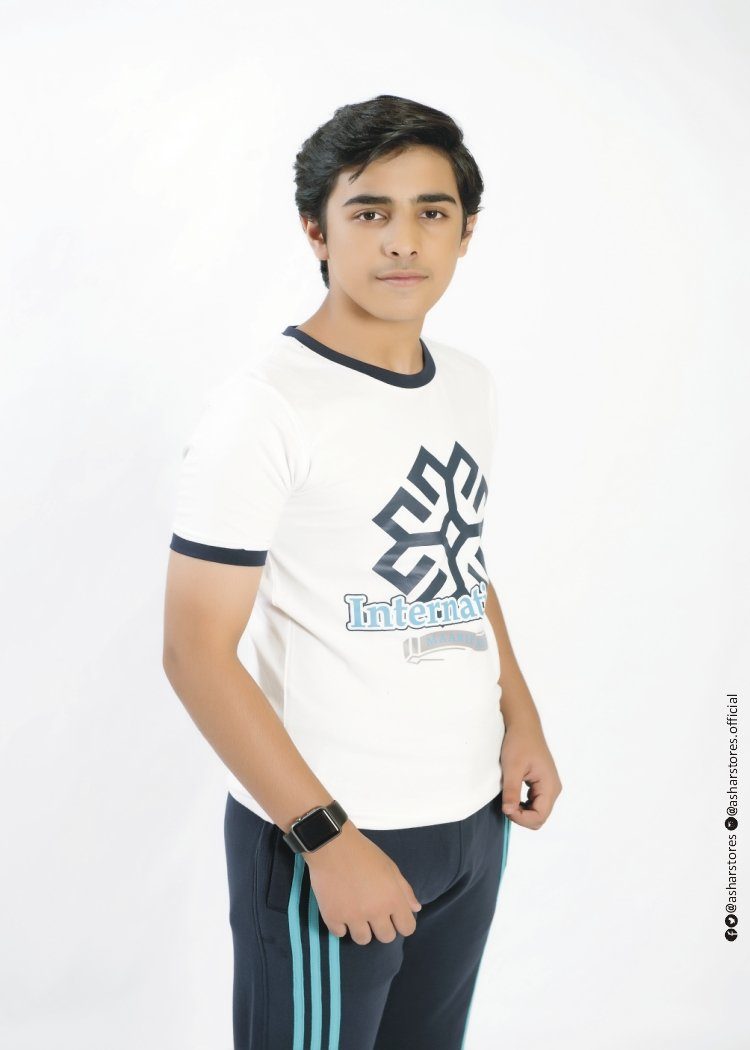 T SHIRT WHITE H/S (BOYS) ASHARSTORES.COM