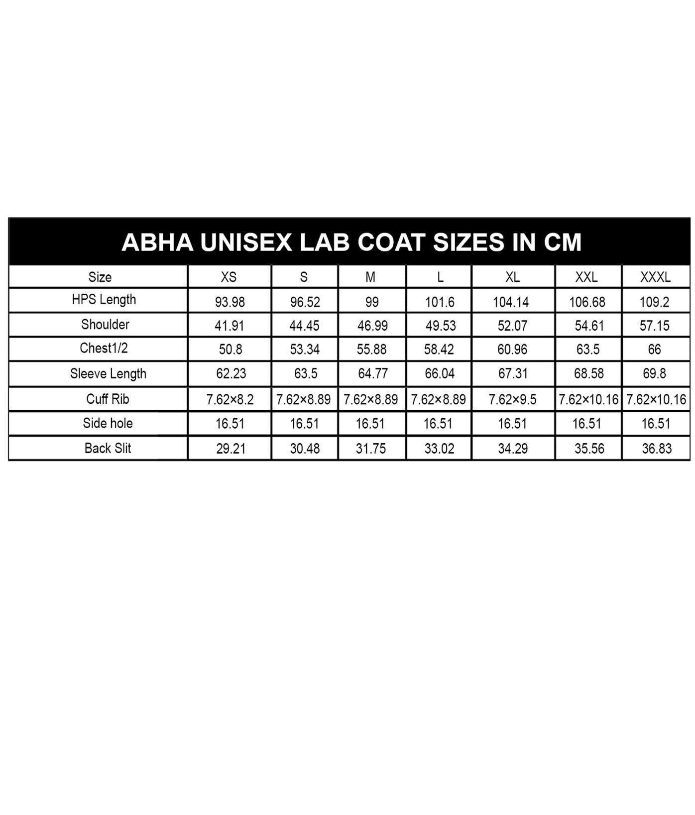 PROFESSIONAL UNISEX ABHA LAB COAT