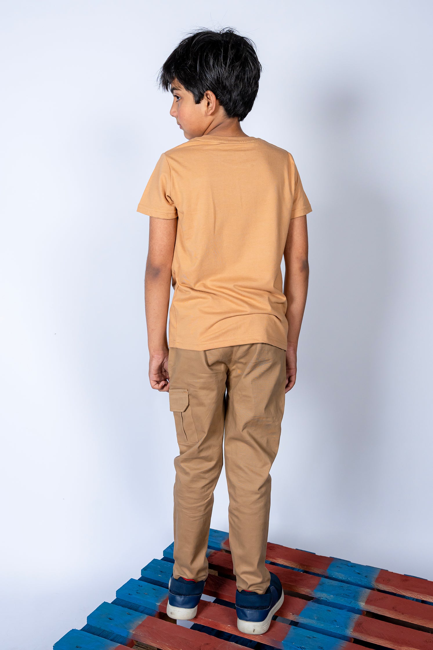BOY'S T-SHIRT CAMEL WITH "HOUSE"  PRINTING