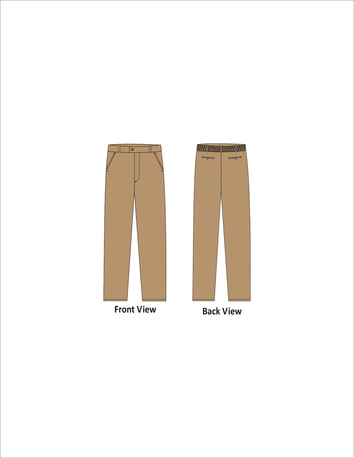 PANT KHAKI FOR BOYS ROOTS IVY ( LENGHT )