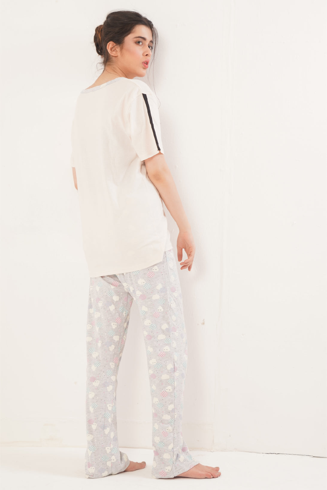 PAJAMA NIGHT SUIT OFF WHITE