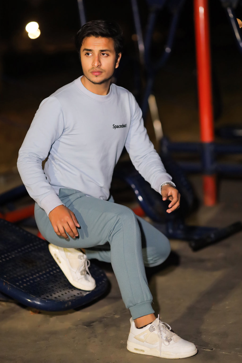 MEN'S TROUSER MAZE BLUE WITH SPACEOUT EMB