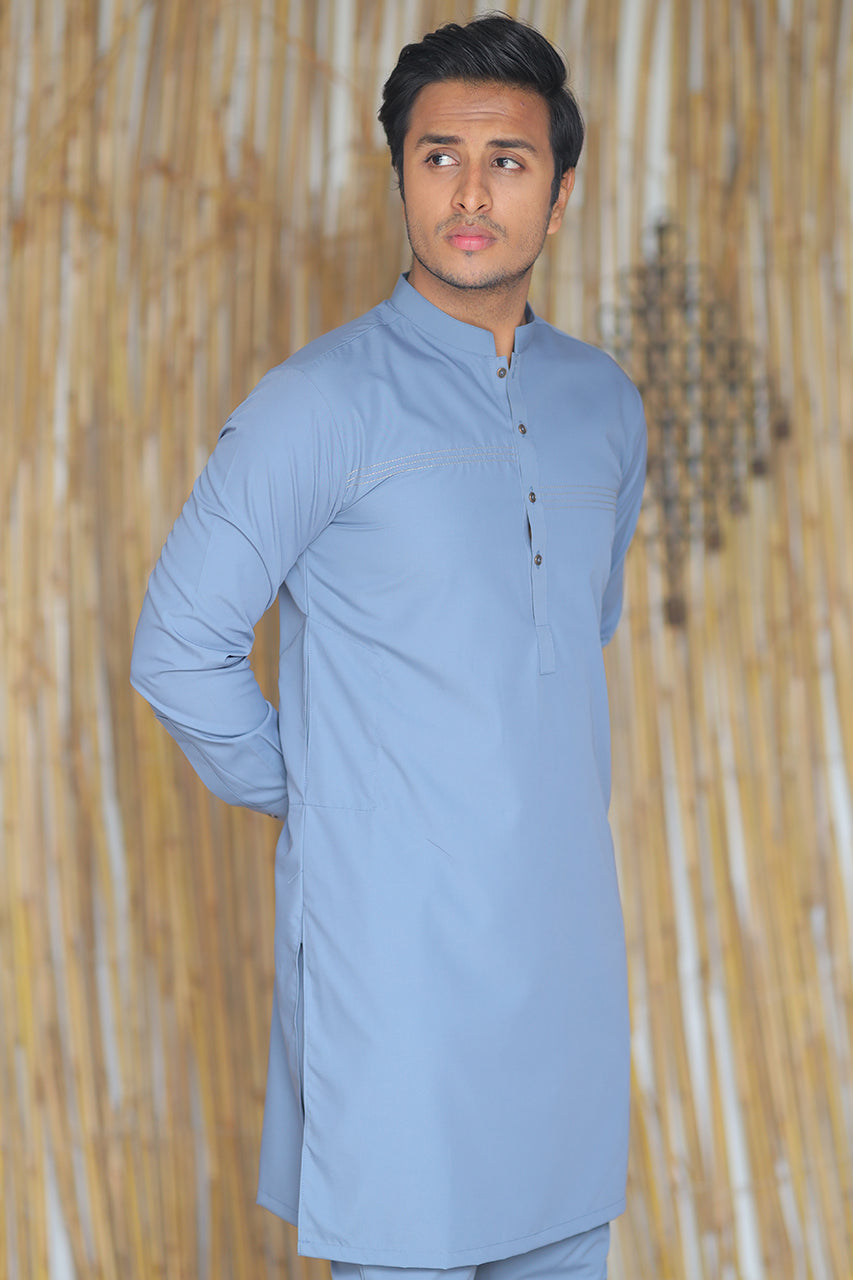 AZRA MENS SUIT SLIM FIT SILVER GRAY