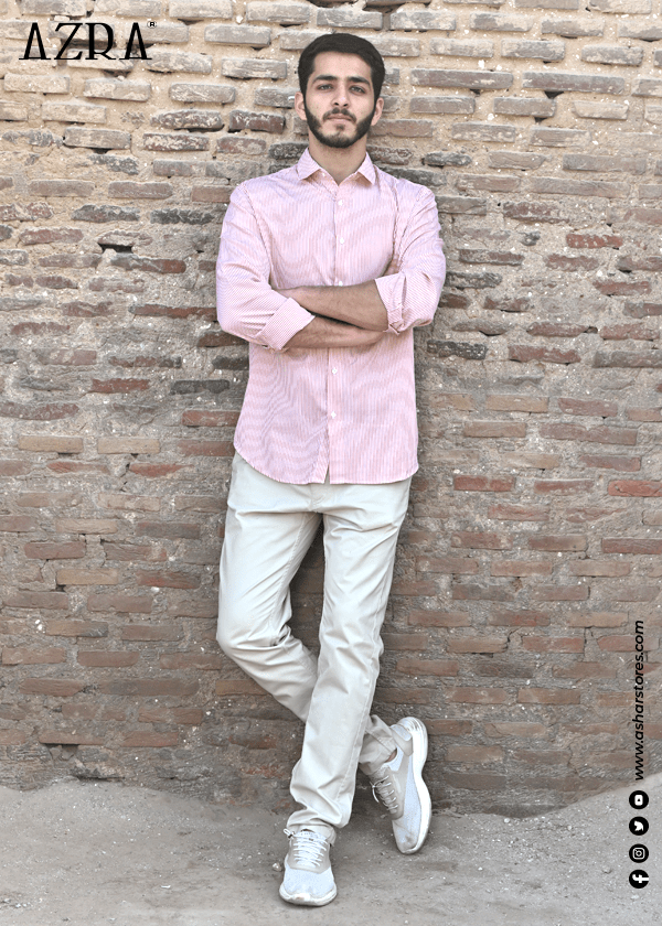DRESS SHIRT ROSE PINK LINING
