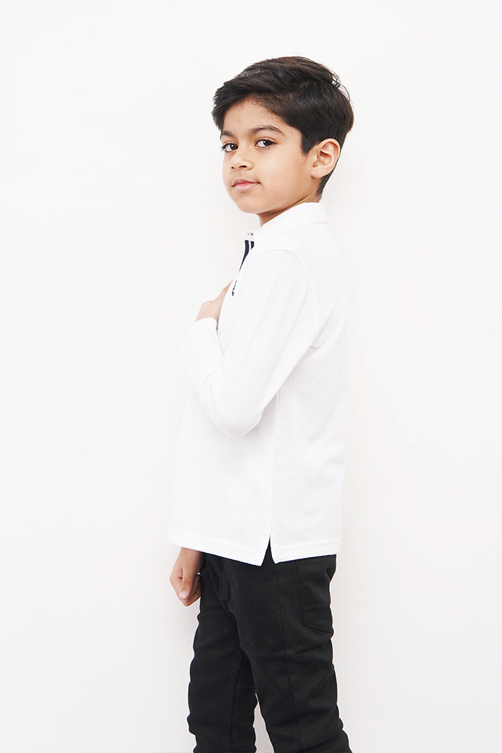 Boy’s Direct chest embroidery polo shirt